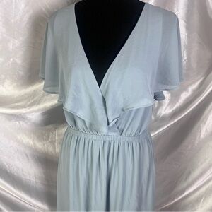 Show Me Your Mumu Blue Chiffon Sleeveless Maxi Dress – Size Medium